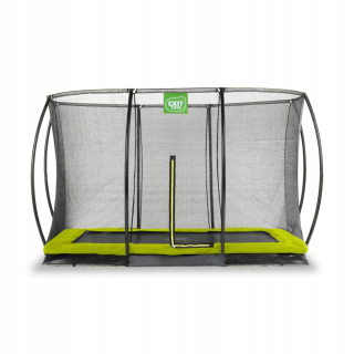 Silueta nadzemná trampolína 214x305cm so sieťkou zelený východ